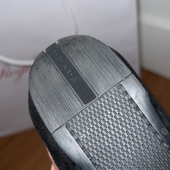 Prada ballerina ballet flats black suede 36.5 - Picture 6 of 7
